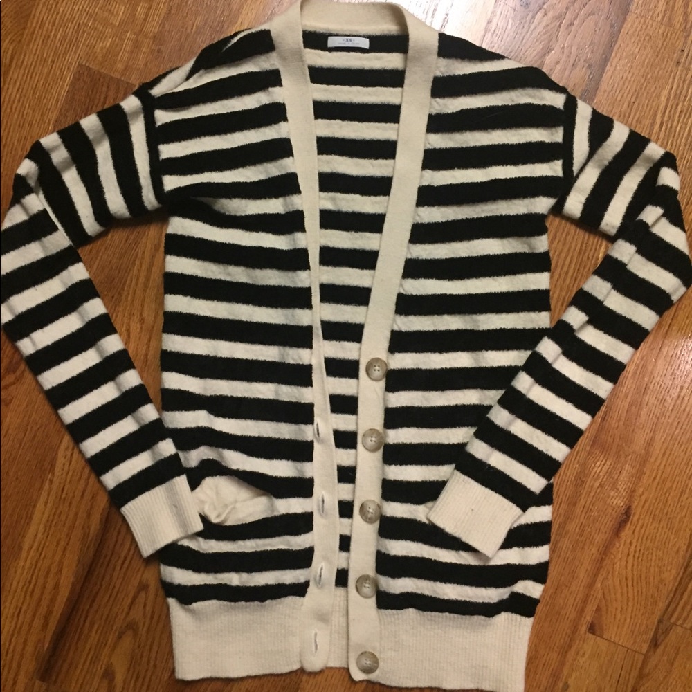 Madewell striped cardigan sweater